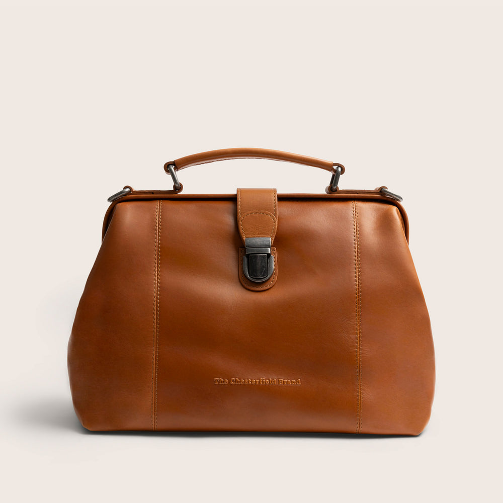 Leder Handtasche Cognac Shaun