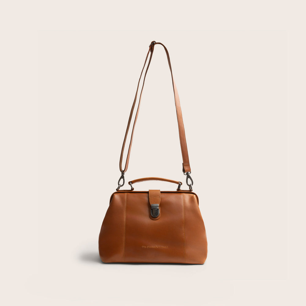 Leder Handtasche Cognac Shaun