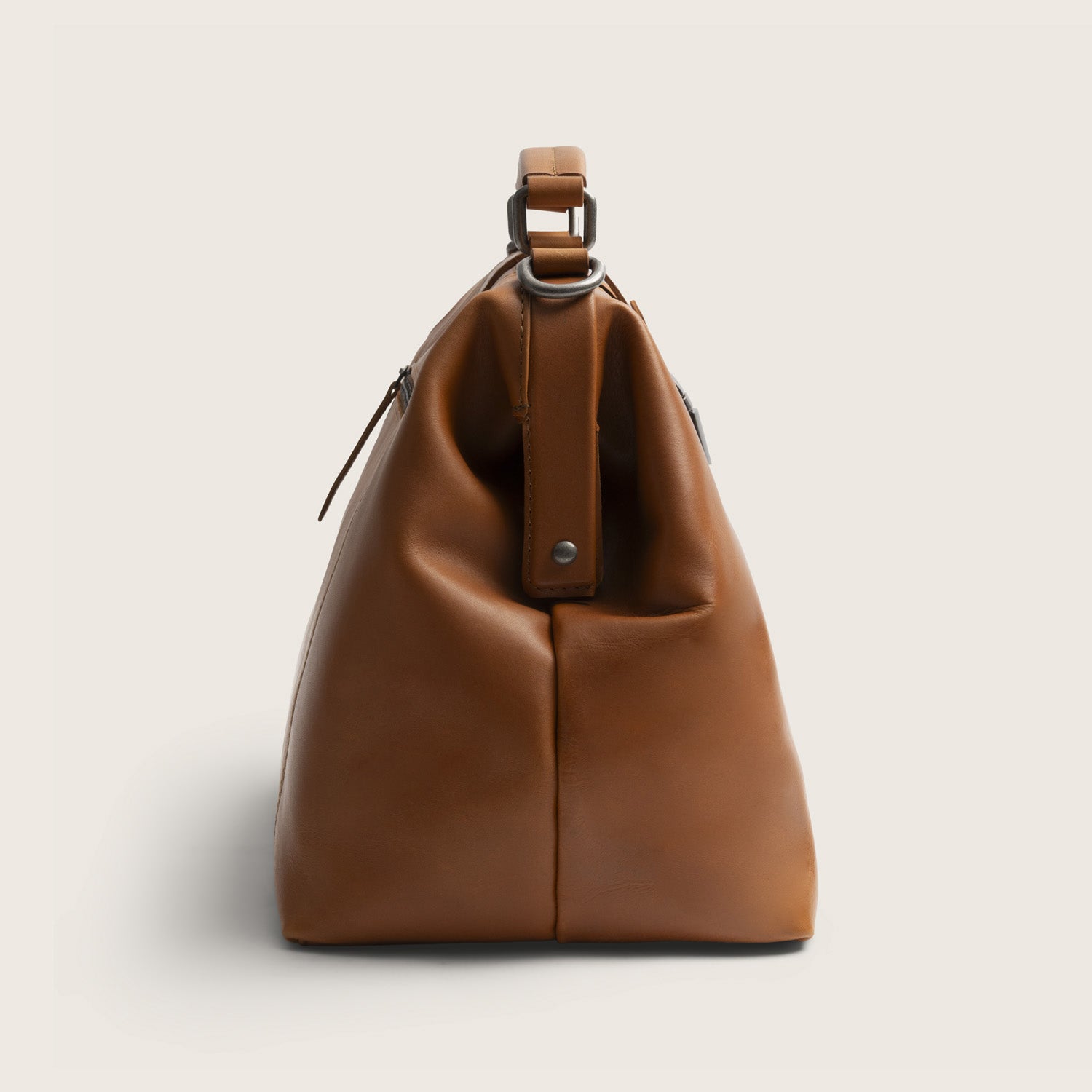 Leren Handtas Cognac Shaun