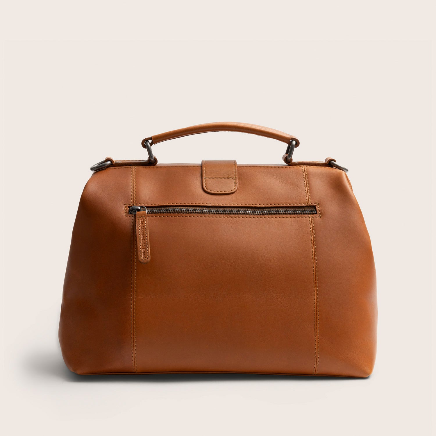Leren Handtas Cognac Shaun