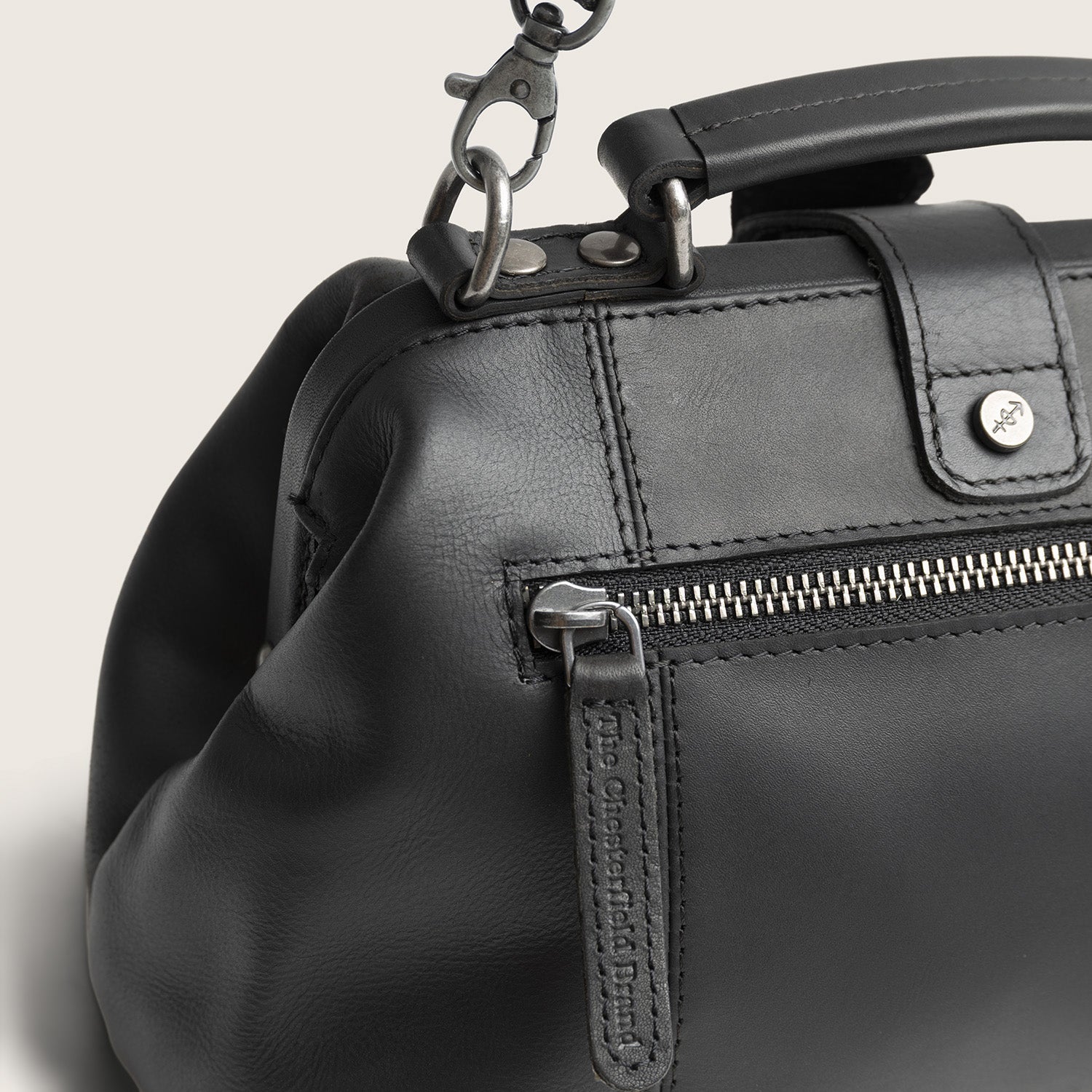 Leder Handtasche Schwarz Rachael