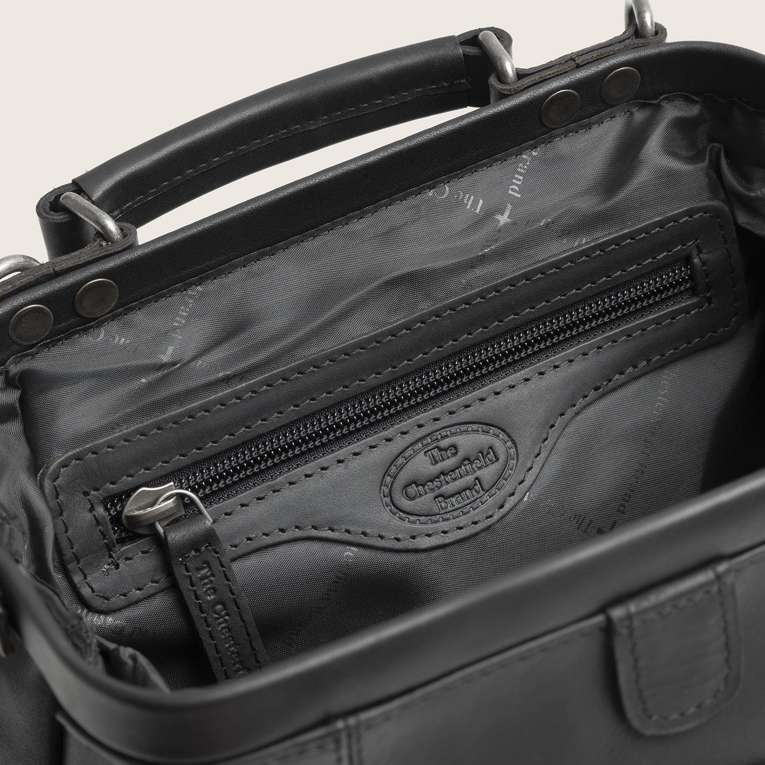 Leder Handtasche Schwarz Rachael