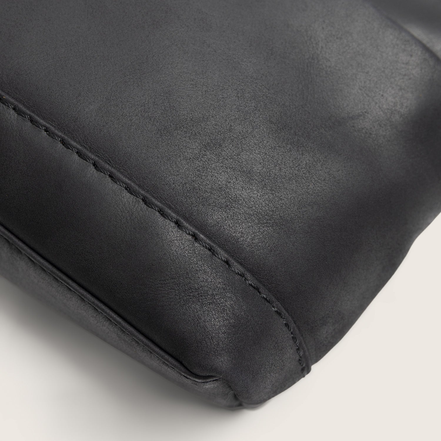 Leder Umhängetasche Schwarz Salerno