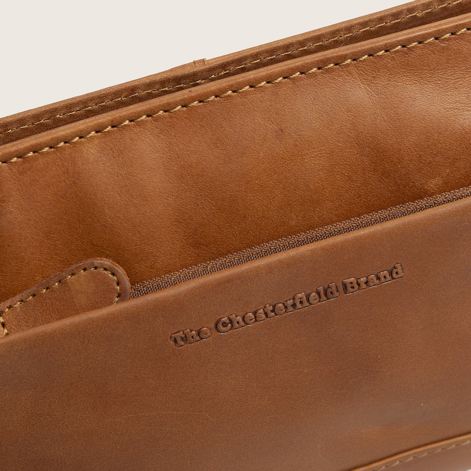 Leren Crossbody Tas Cognac Salerno