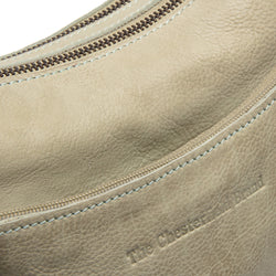 Sac Bandoulière en Cuir Vert Océan Caroline