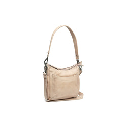 Sac Bandoulière en Cuir Beige Caroline