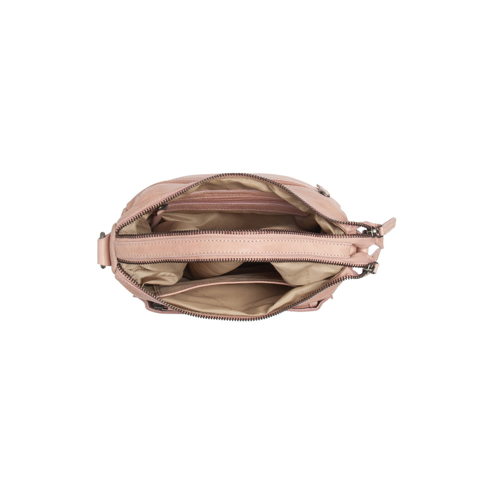 Leather Shoulder Bag Vintage Rose Caroline