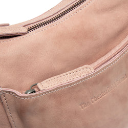 Sac Bandoulière en Cuir Rose Vintage Caroline