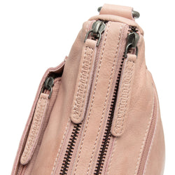 Sac Bandoulière en Cuir Rose Vintage Caroline