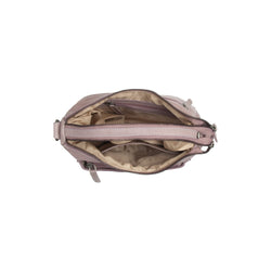 Sac Bandoulière en Cuir Lilas Lavande Caroline