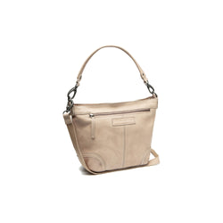 Sac Bandoulière en Cuir Beige Lucy