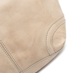 Sac Bandoulière en Cuir Beige Lucy