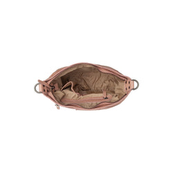 Sac Bandoulière en Cuir Rose Vintage Lucy