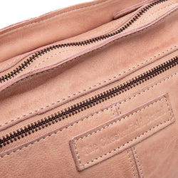Sac Bandoulière en Cuir Rose Vintage Lucy
