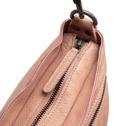 Sac Bandoulière en Cuir Rose Vintage Lucy