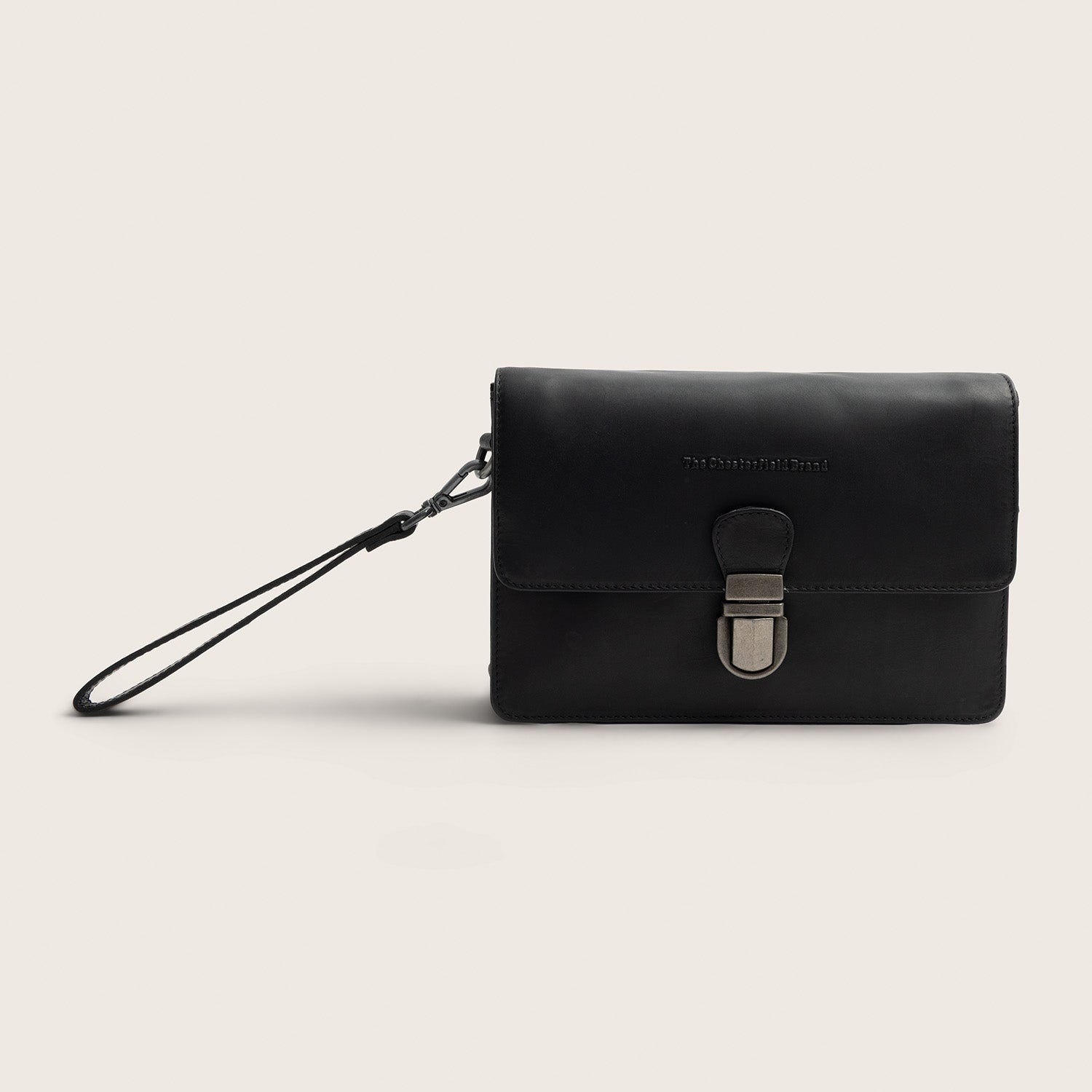 Leren Crossbody Tas Zwart Lucca