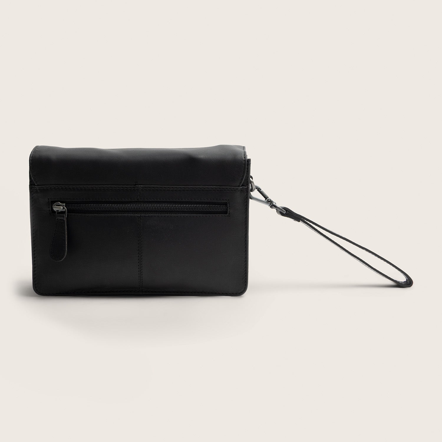 Leren Crossbody Tas Zwart Lucca