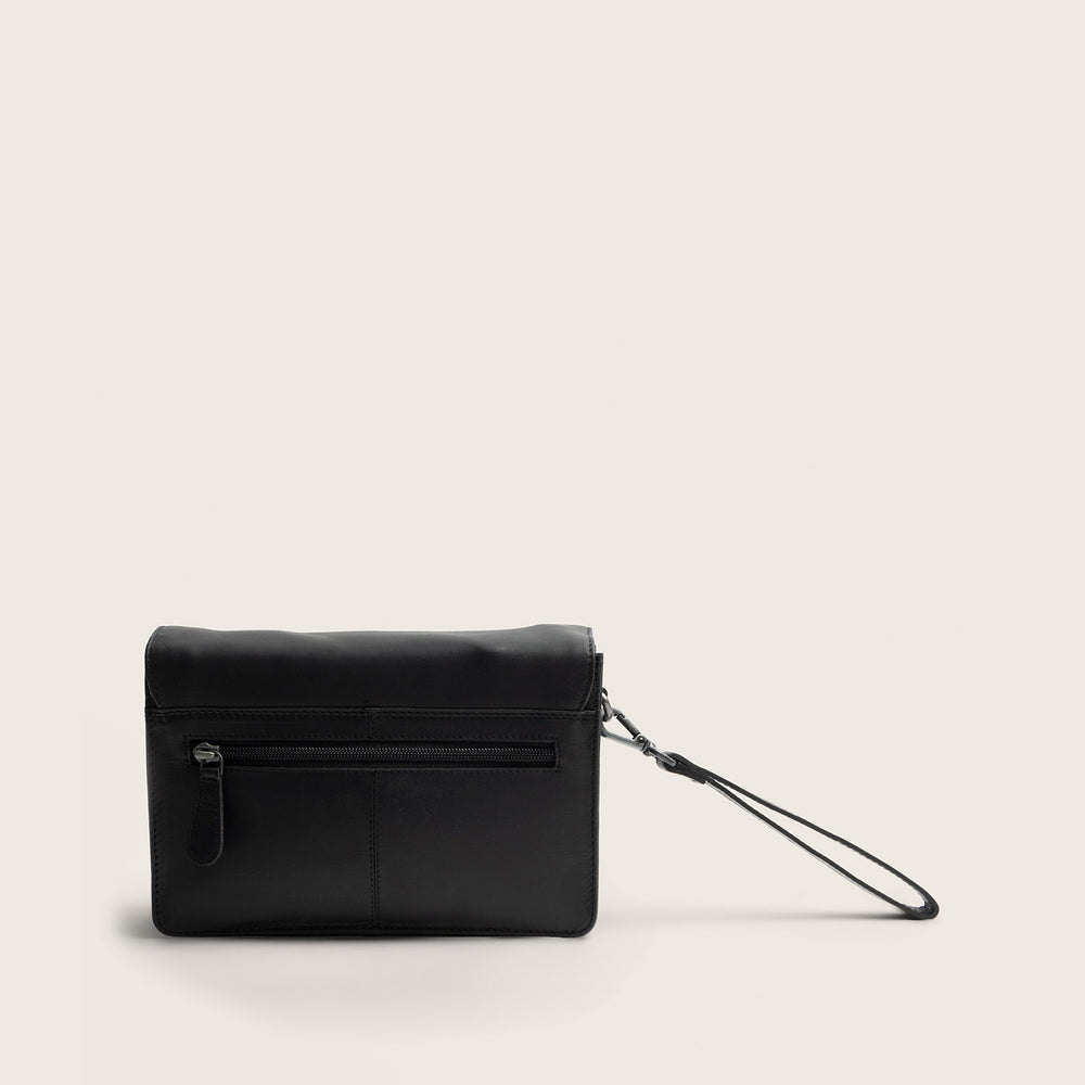 Leather Crossbody Bag Black Lucca