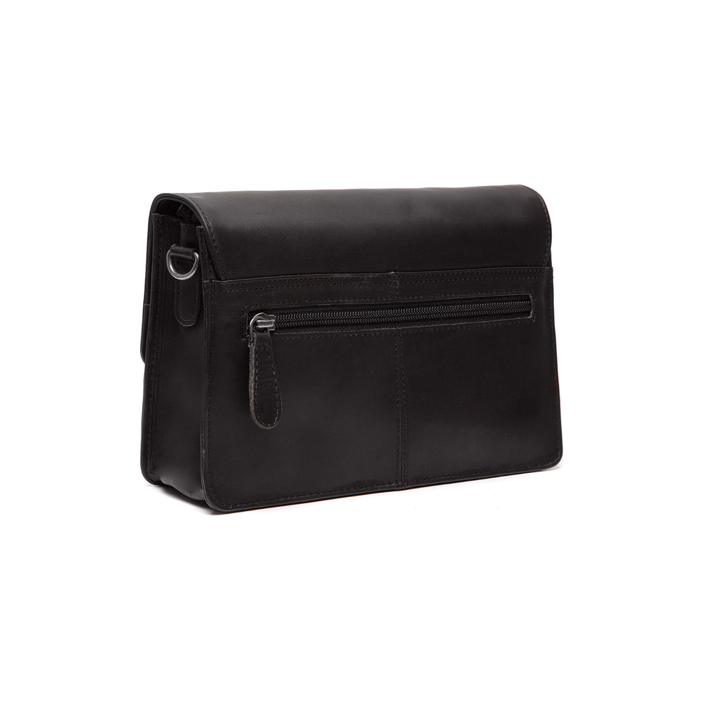 Leder Umhängetasche Schwartz Lucca