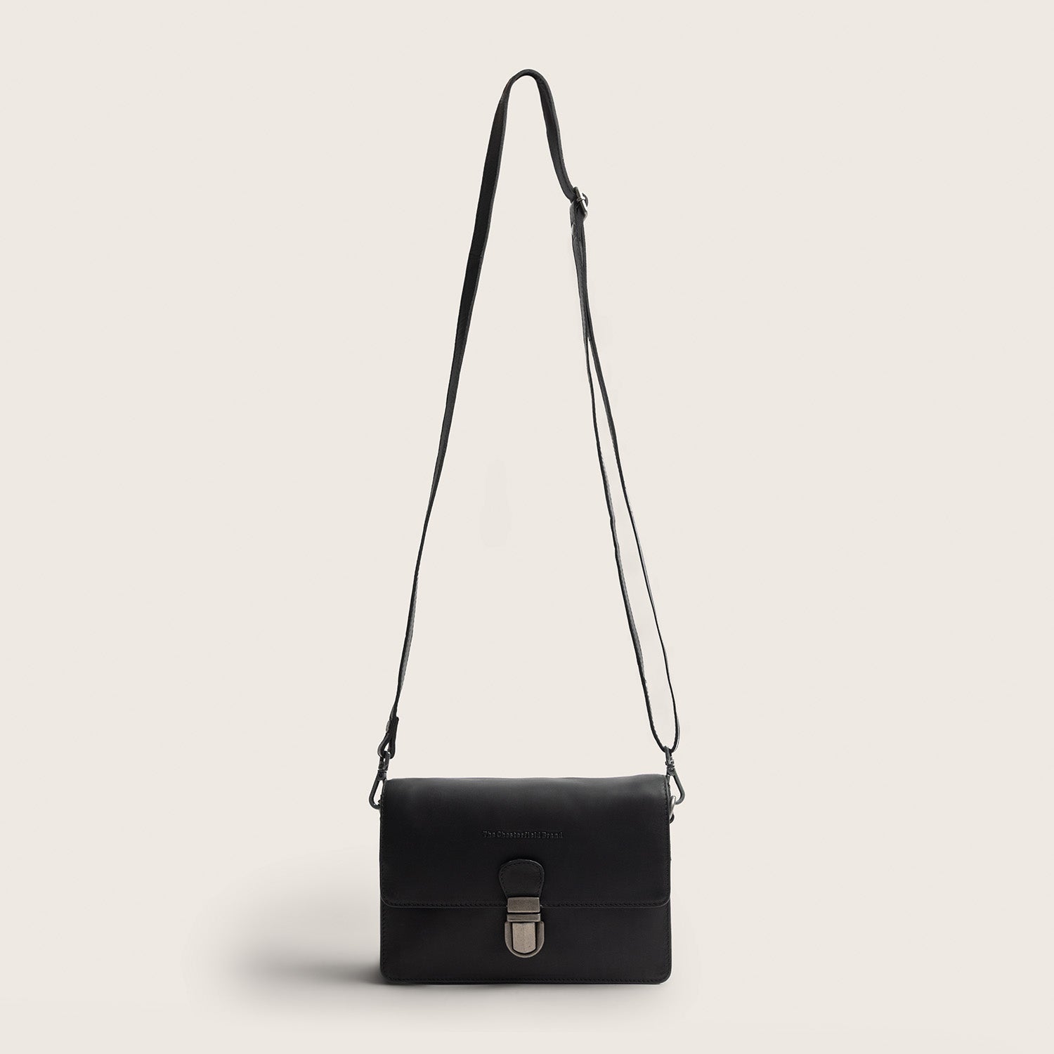 Leren Crossbody Tas Zwart Lucca