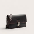 Sac Bandoulière en Cuir Marron Lucca