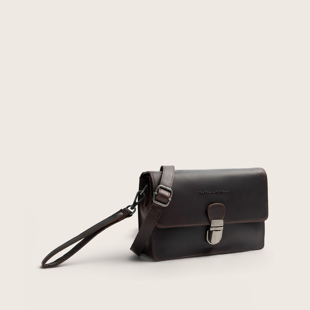 Leather Crossbody Bag Brown Lucca