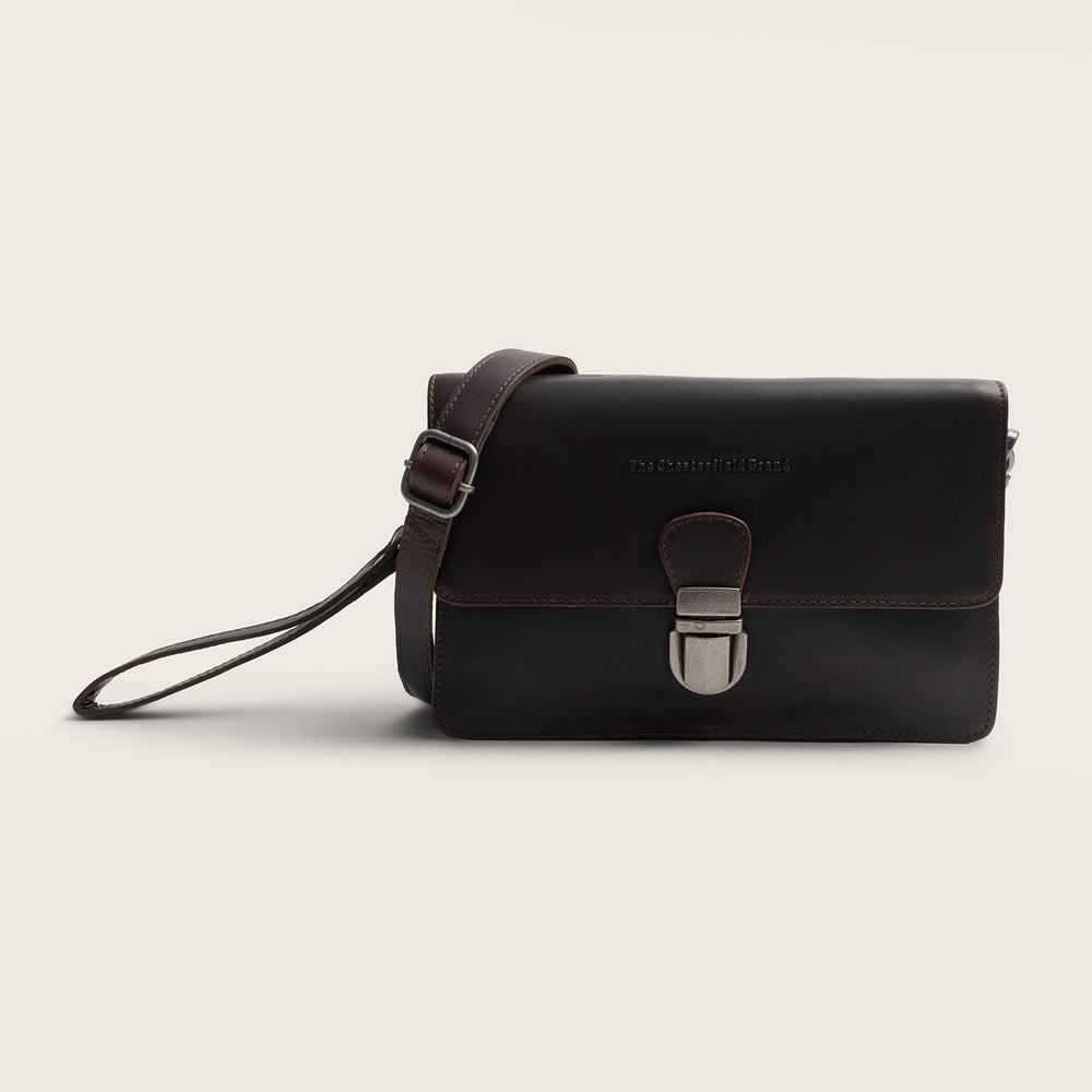 Leder Umhängetasche Braun Lucca