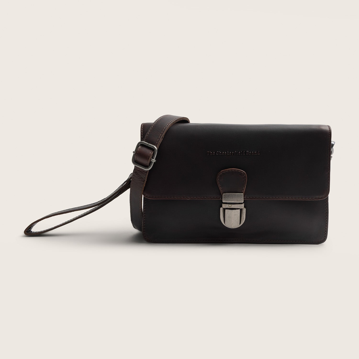 Leren Crossbody Tas Bruin Lucca