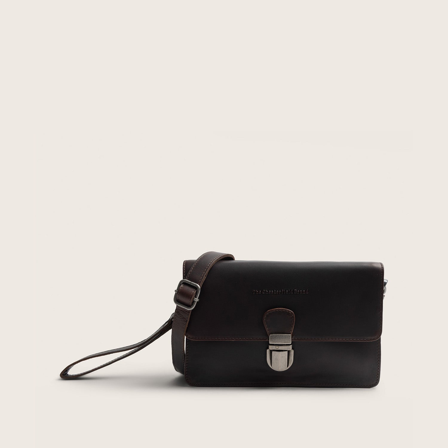 Leather Crossbody Bag Brown Lucca