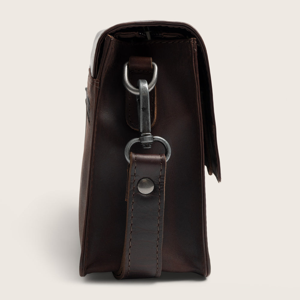 Leder Umhängetasche Braun Lucca
