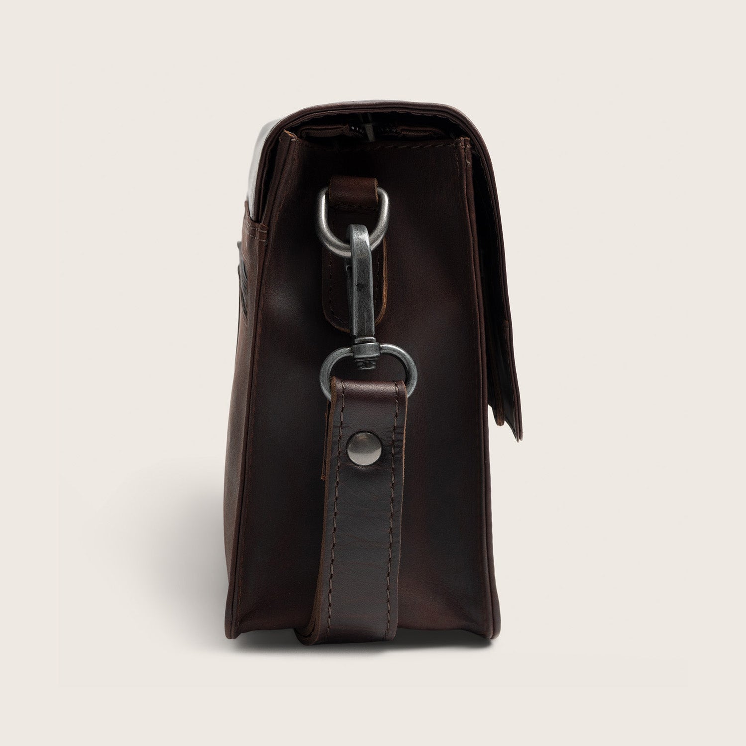 Leather Crossbody Bag Brown Lucca