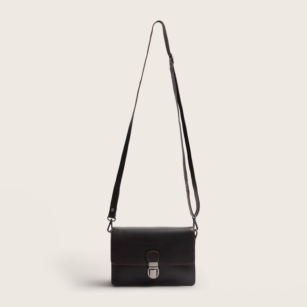 Leder Umhängetasche Braun Lucca
