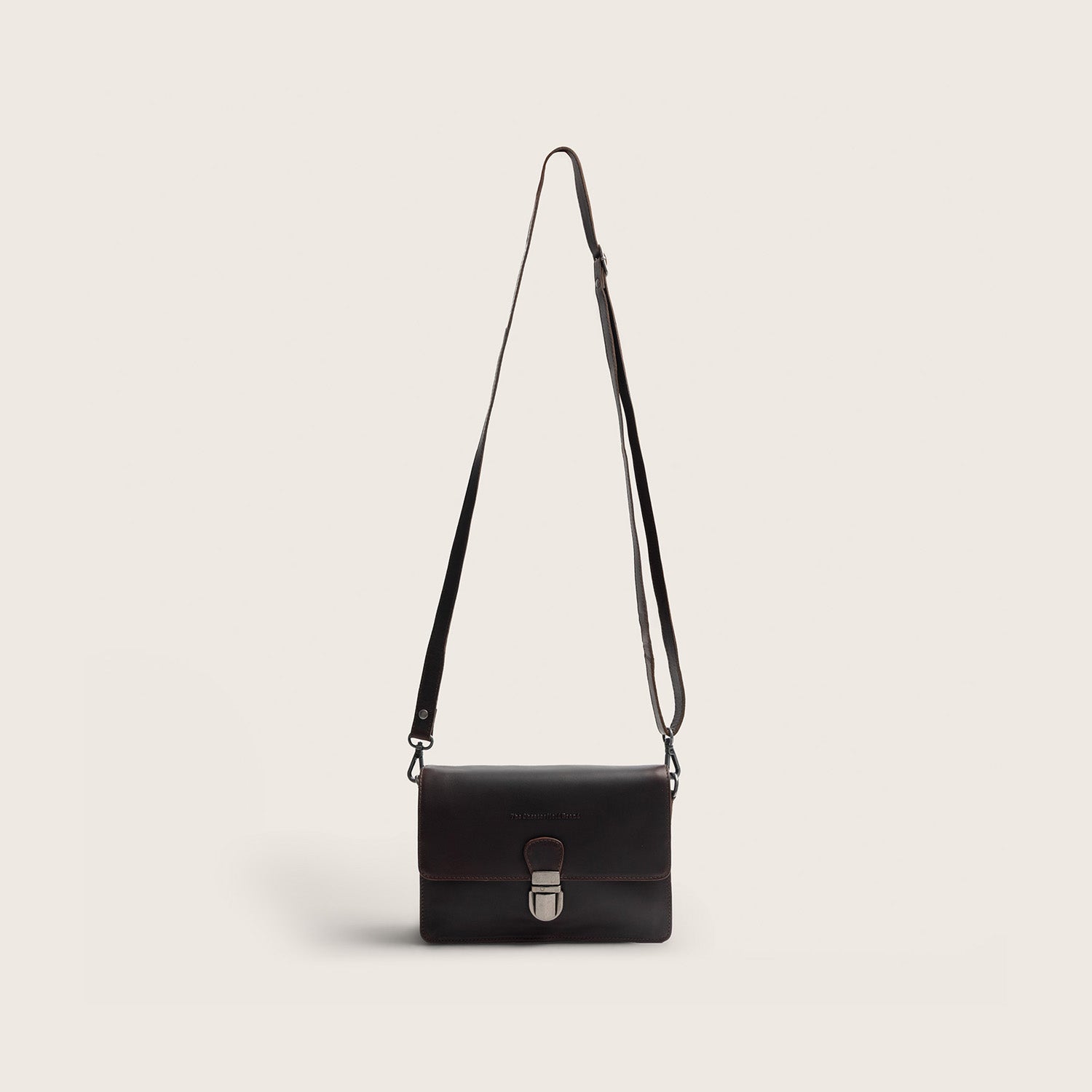 Leather Crossbody Bag Brown Lucca