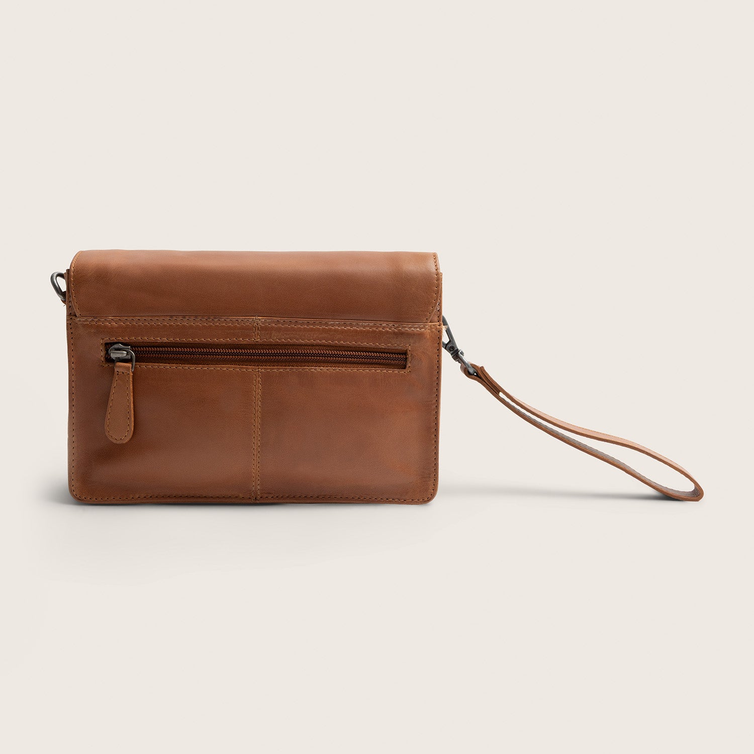 Leather Crossbody Bag Cognac Lucca