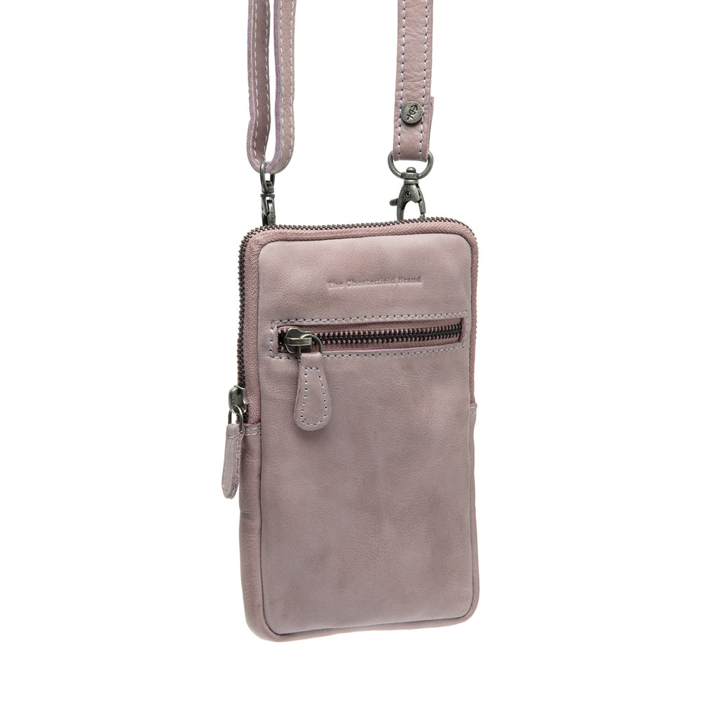 Leather Phone Bag Lavender Lilac Salta