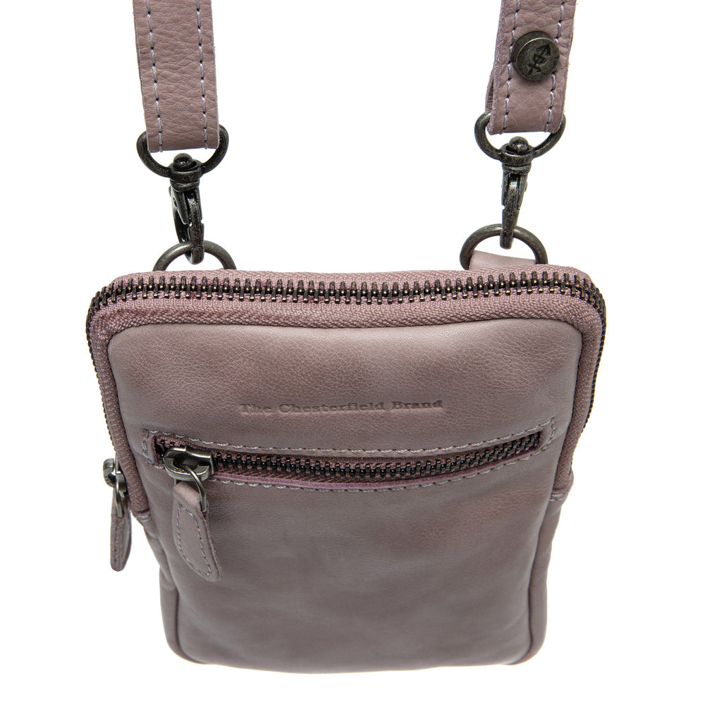 Leather Phone Bag Lavender Lilac Salta