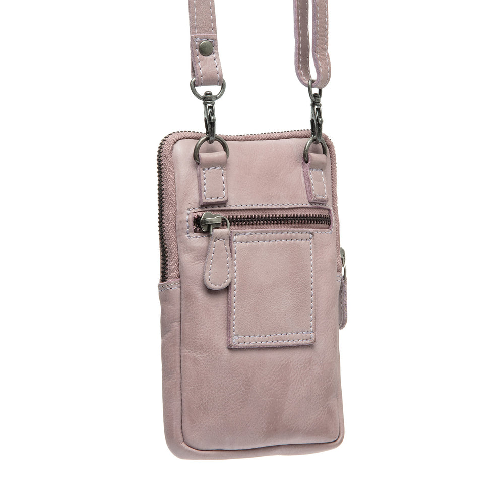 Leather Phone Bag Lavender Lilac Salta