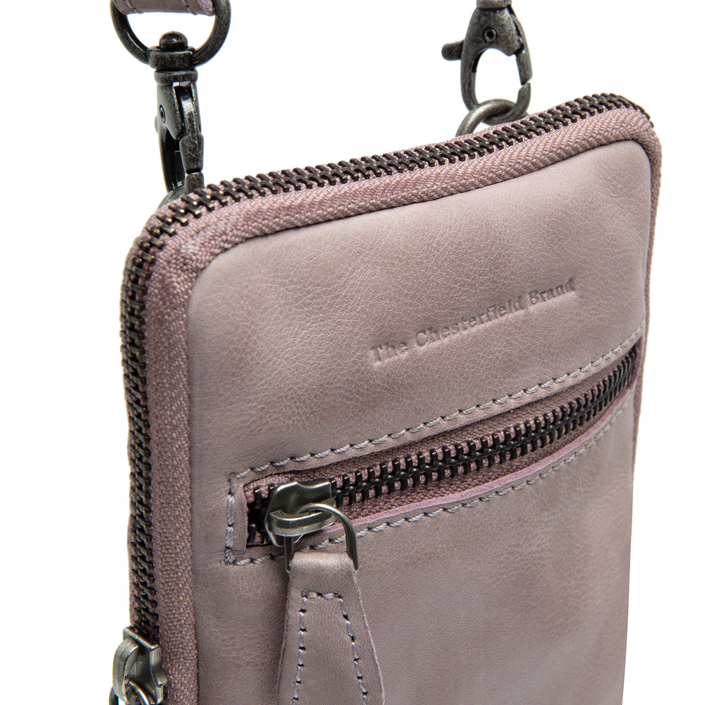 Leather Phone Bag Lavender Lilac Salta