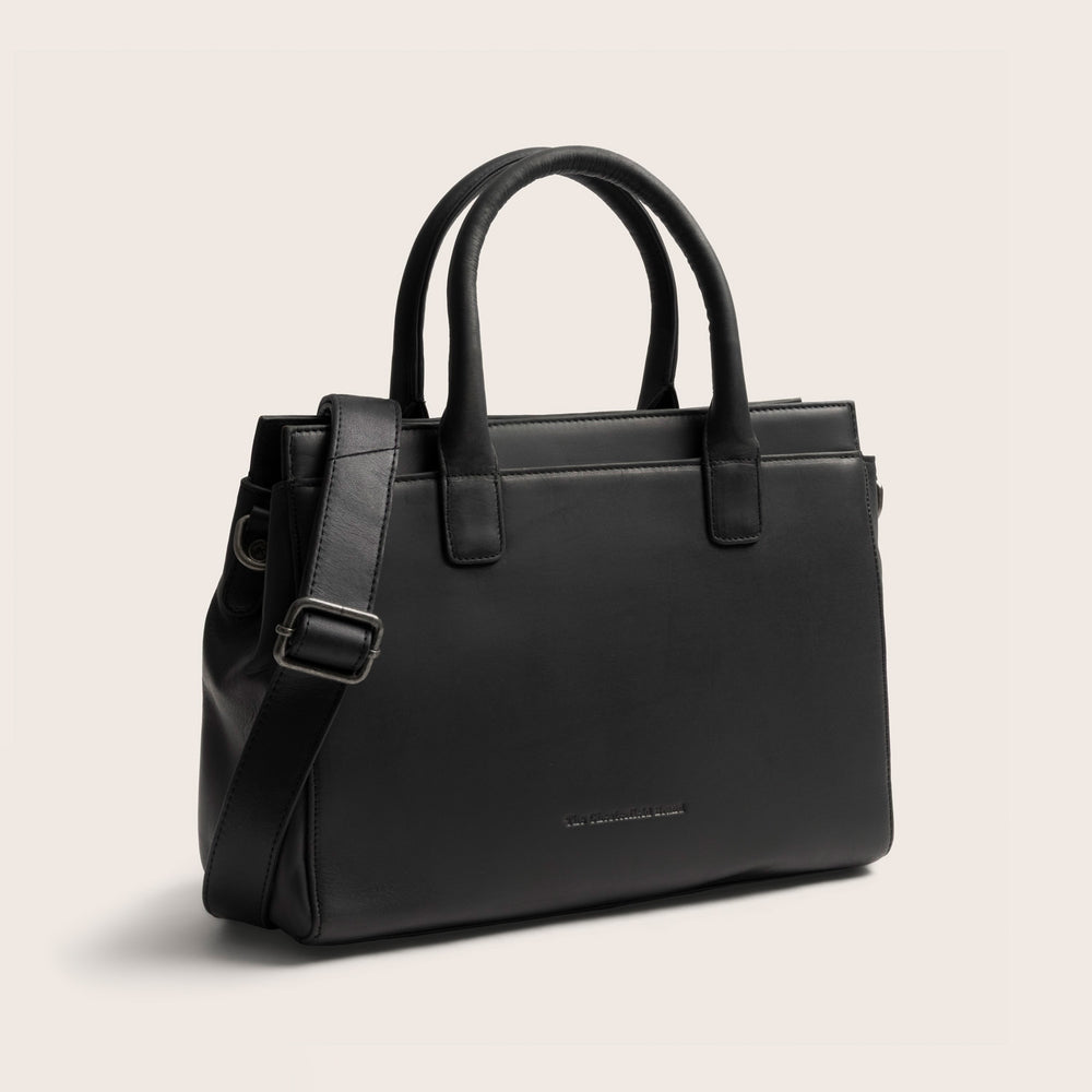 Leder Handtasche Schwarz Garda