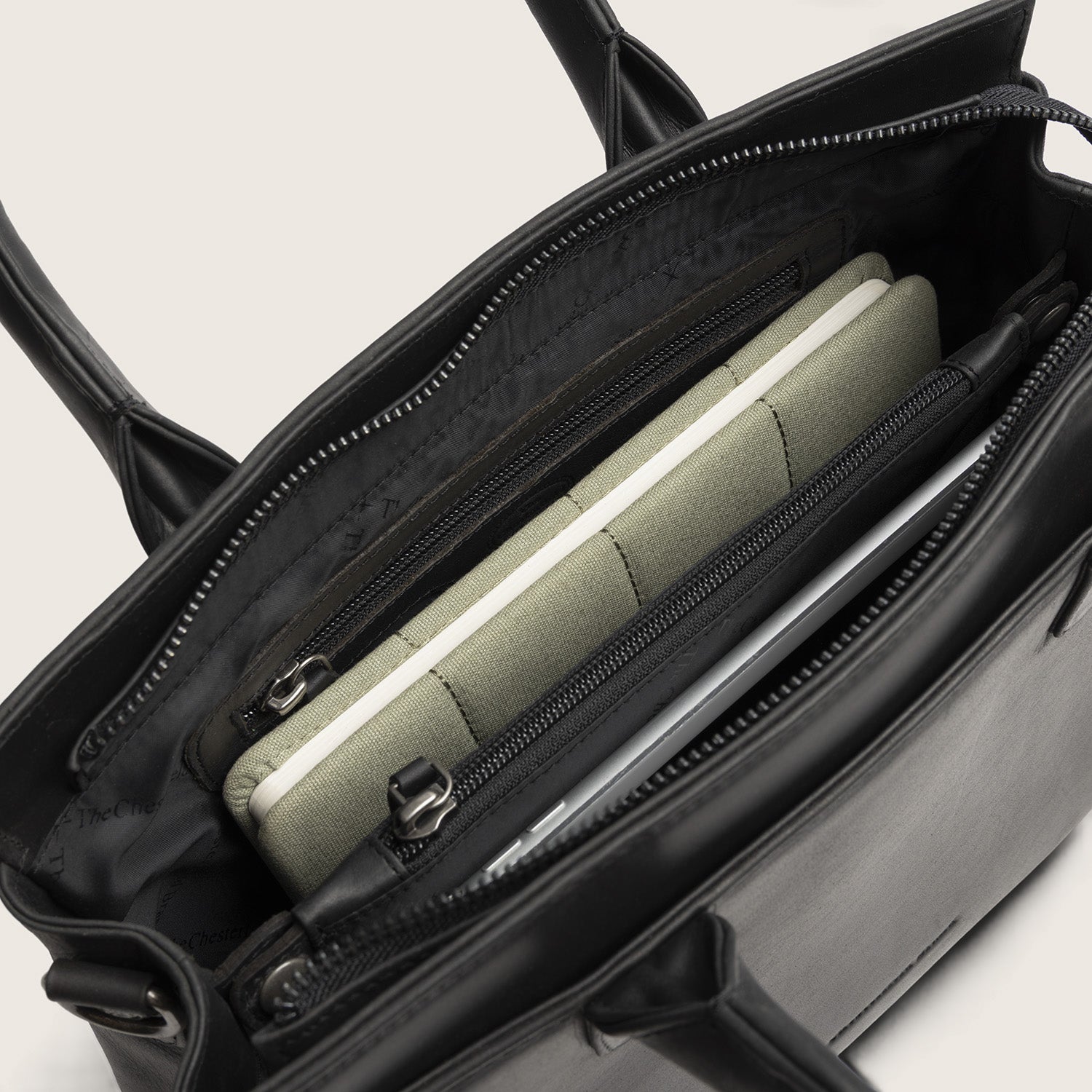 Leder Handtasche Schwarz Garda