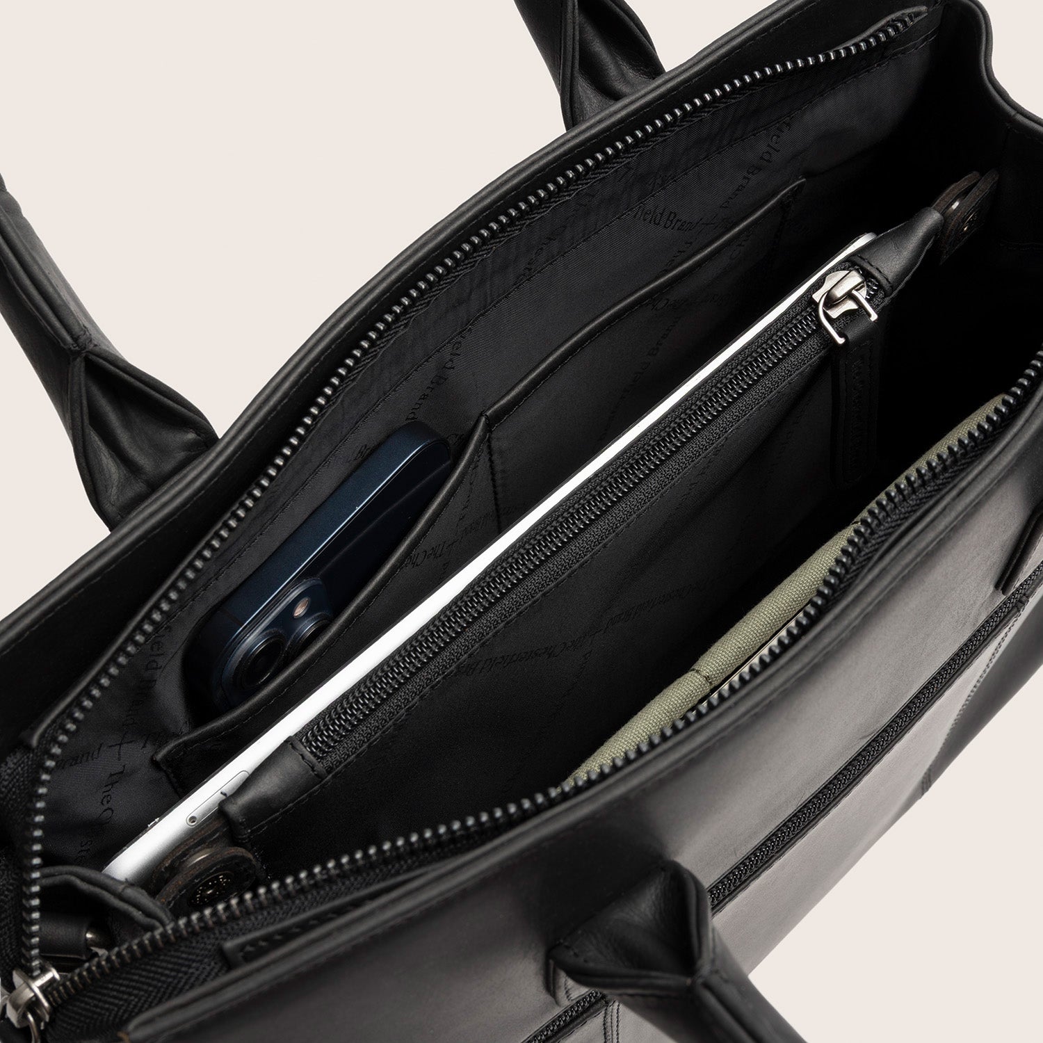 Leder Handtasche Schwarz Garda