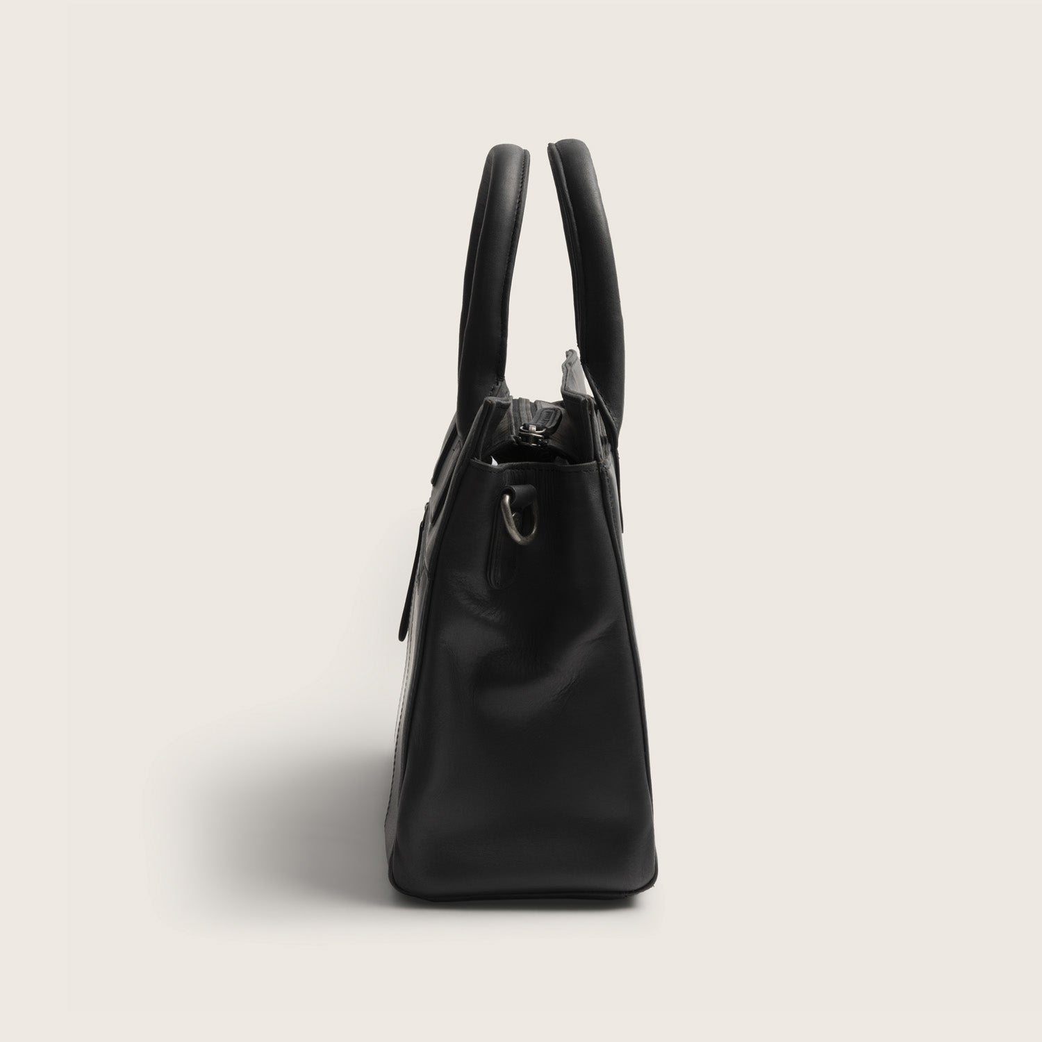 Leder Handtasche Schwarz Garda