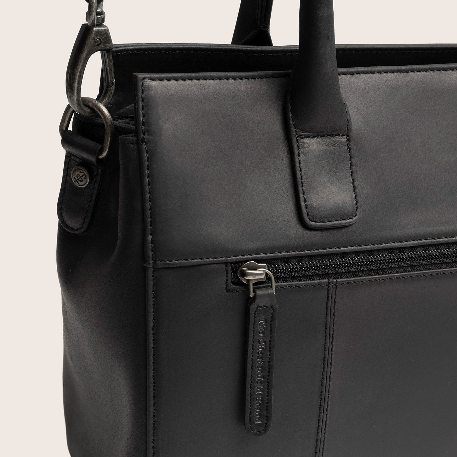 Leder Handtasche Schwarz Garda