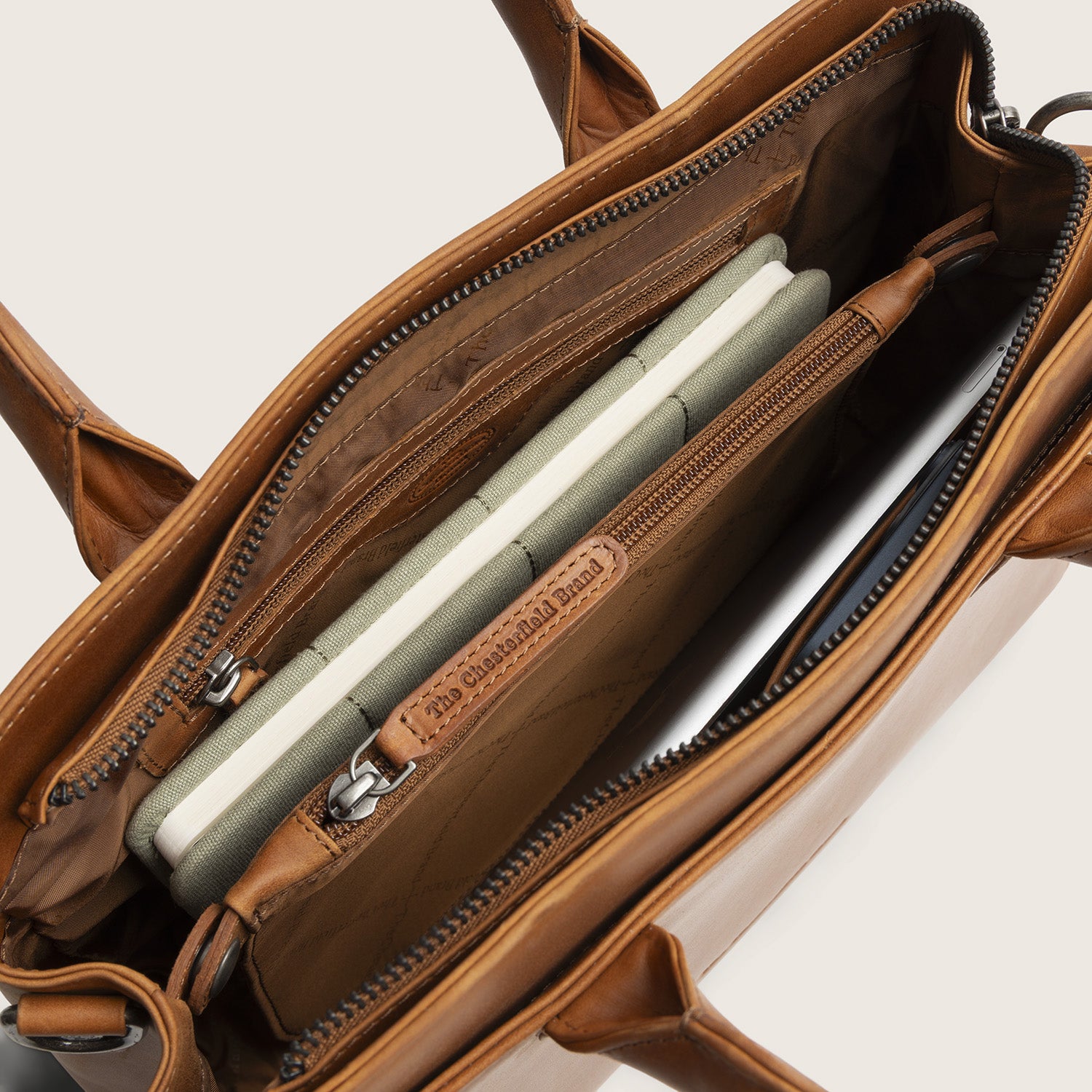 Leren Handtas Cognac Garda