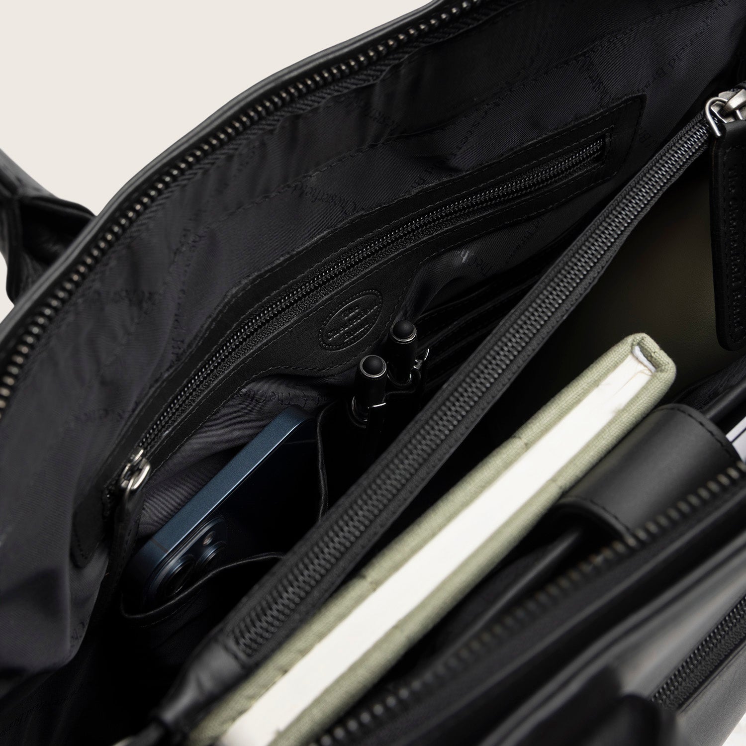 Leren Laptoptas Zwart Rivera