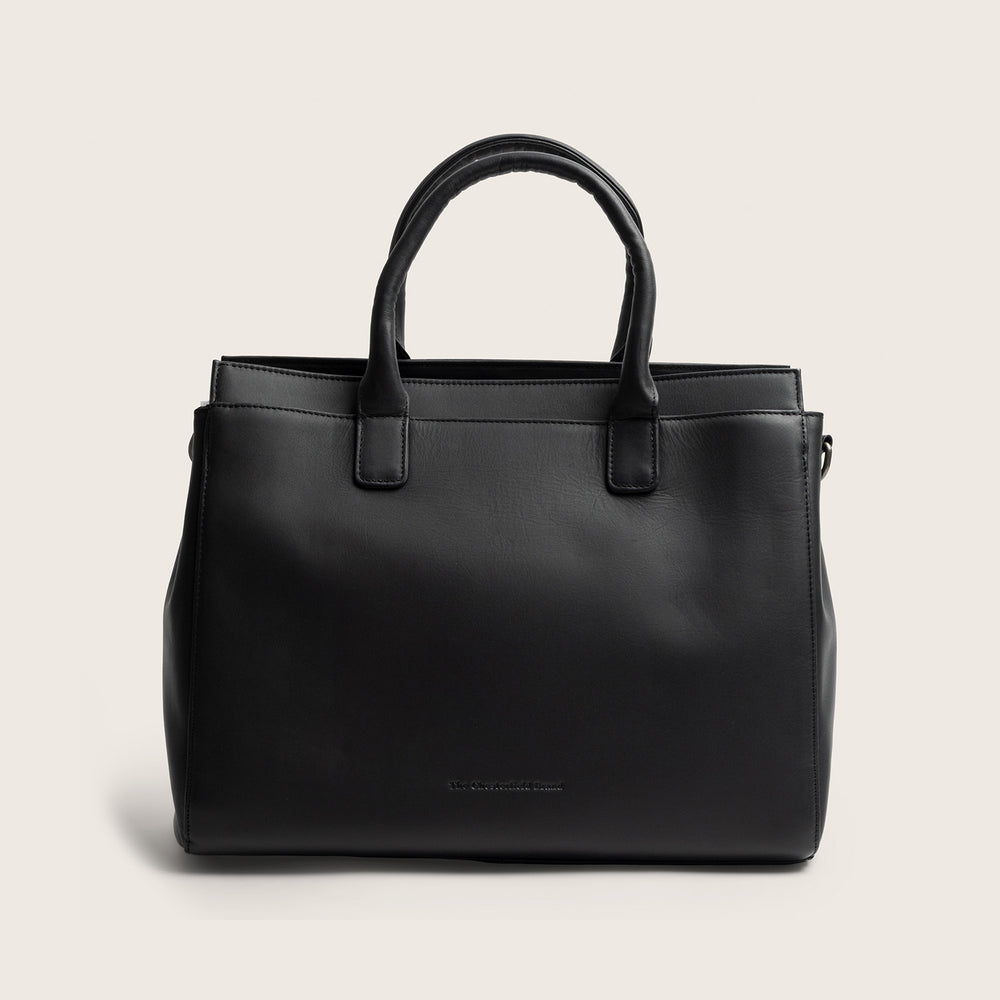 Leather Laptop Bag Black Rivera