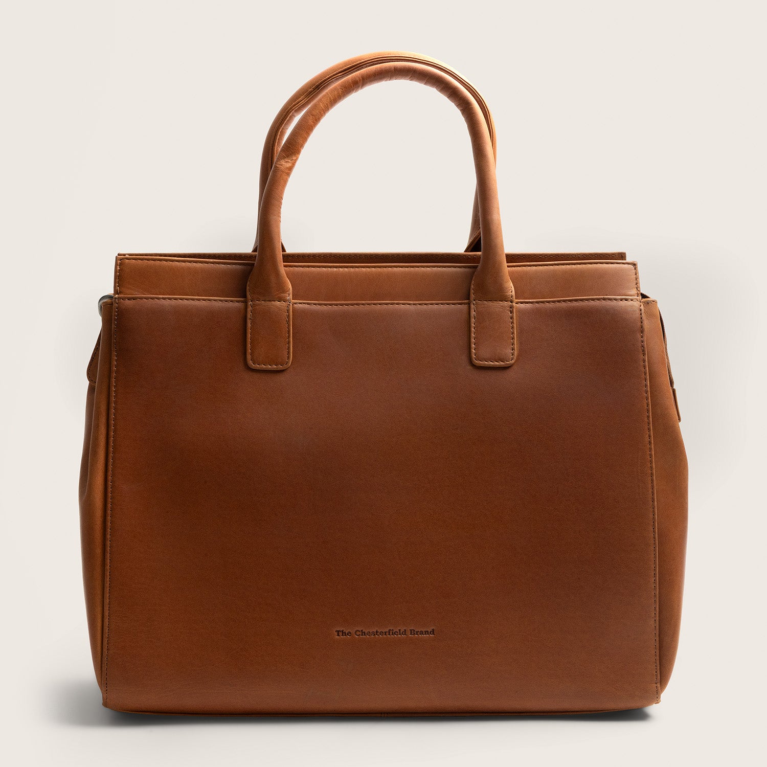 Leather Laptop Bag Cognac Rivera