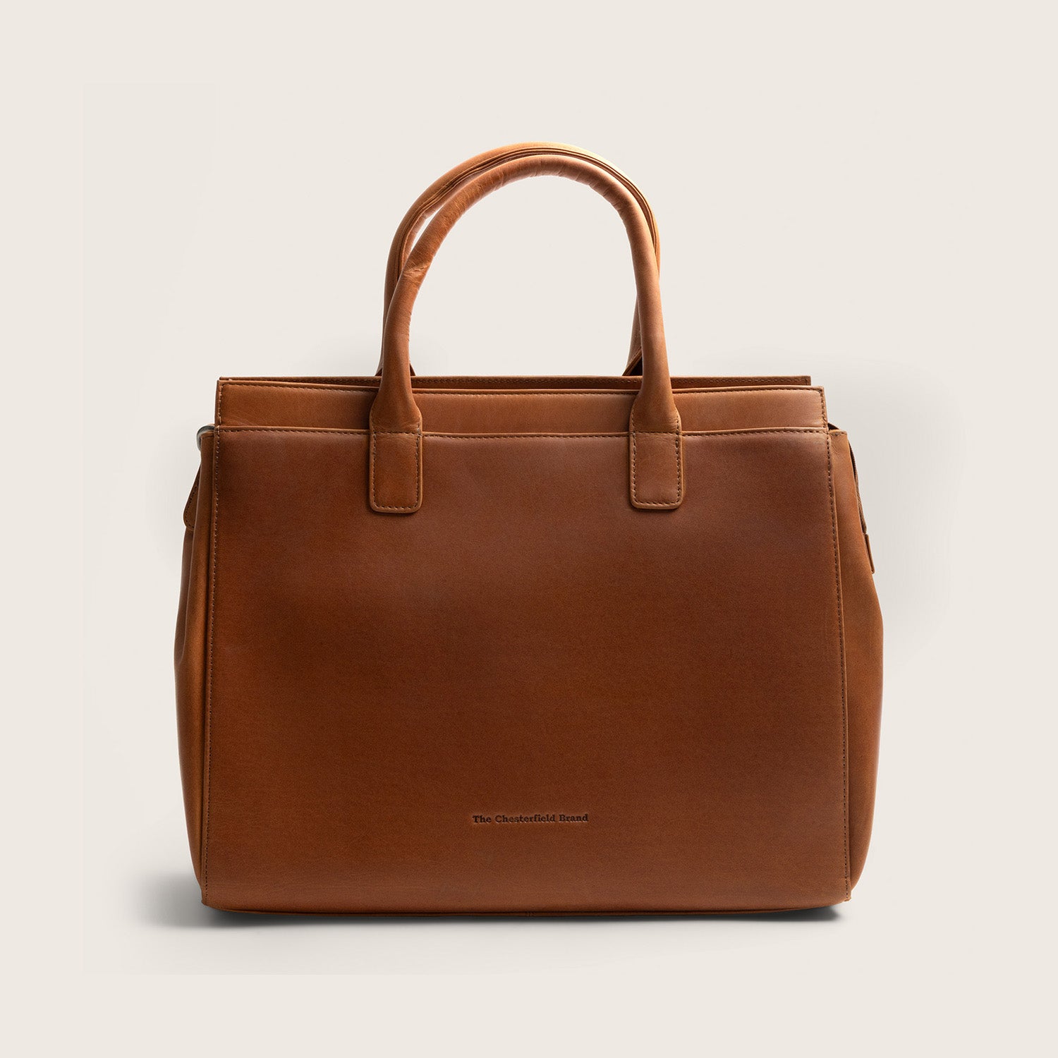 Leather Laptop Bag Cognac Rivera