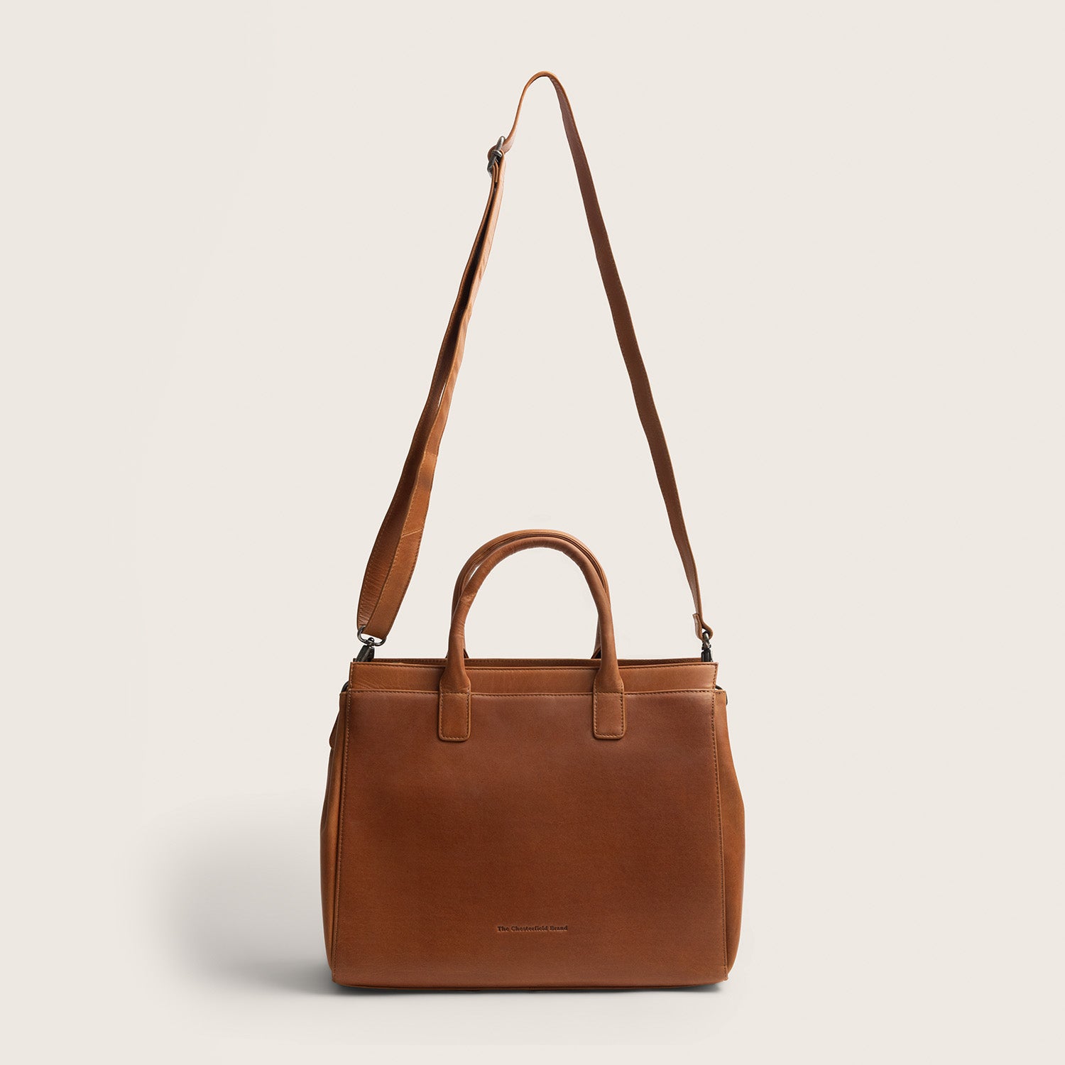 Leather Laptop Bag Cognac Rivera