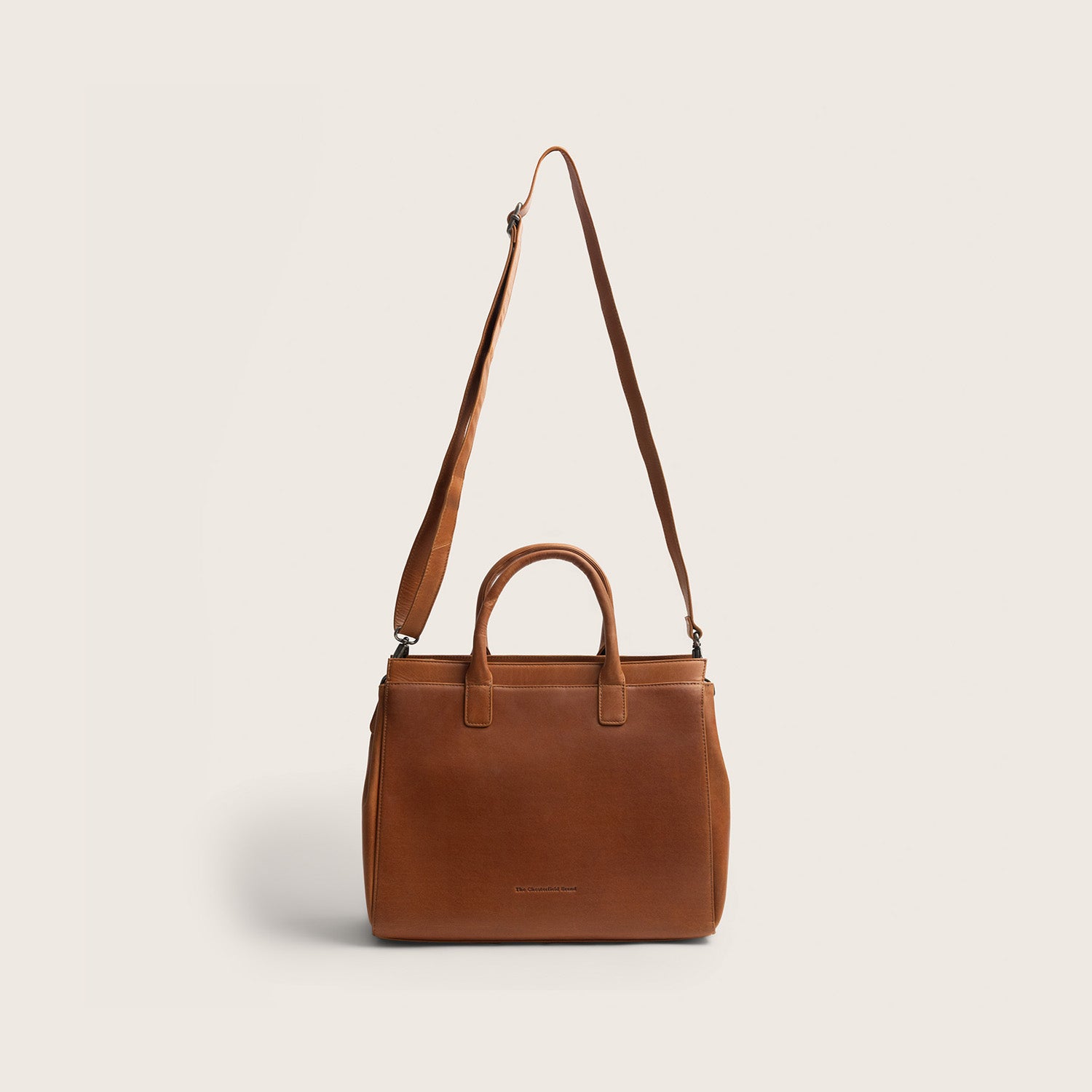 Leather Laptop Bag Cognac Rivera